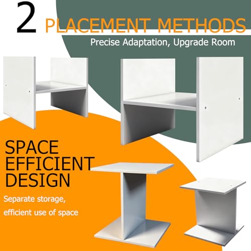 Thyle 2 Pack Cubicle Cube Insert 13x13 Inch H Shaped Insert Shelf Cube Divider Inserts Shelf Adjustable Storage Organizer Floor Document Storage Compartment for Office Room