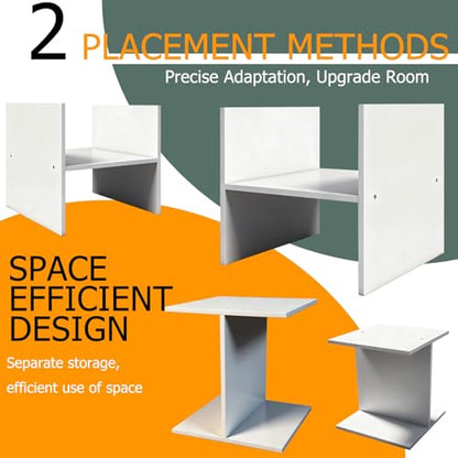 Thyle 2 Pack Cubicle Cube Insert 13x13 Inch H Shaped Insert Shelf Cube Divider Inserts Shelf Adjustable Storage Organizer Floor Document Storage Compartment for Office Room
