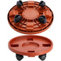 Doseno Plant Caddy with Wheels, Plant Dolly with Wheels, 2 Pack, 13 in | Round rolling plant caddy, 200 lb capacity; plant saucer on wheels with 360° casters moves flower pots indoors or on patios - color: 2 Pack-Brown