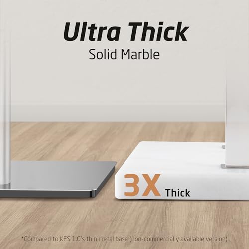 KES Standing Towel Rack, 37" H, 18/8 Stainless Steel & Marble Base Polished | Equal-Height Rods, 8.23 Lbs Heavy Base, Fits Towels Up To 70", Freestanding Design, Bathroom Floor, Modern - color: Polished Silver, size: 37" H (Equal-height)