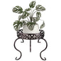 OwnMy Metal Round Plant Stand Indoor Outdoor Flower Pot Holder, Heavy Duty Iron Plant Stand Display Potted Rack for Home, Garden, Patio, Dark Brown - color: Dark Brown