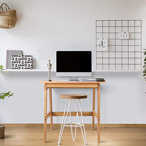 Nnewvante 31.5" Bamboo Writing Desk, Home Office Computer Desk with Drawer | Compact Modern Simple Style, Study Table with Storage for Small Spaces - size: 31.5''-Bamboo