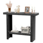 Console Table, 39.3" Rectangular Modern Entryway Table with Storage | Behind The Couch Sofa, Entrance Side Table with Shelves for Hallway, Living Room, Foyer, Black - color: Black
