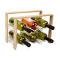 Mind Reader Wine Rack, Kitchen Decor, Countertop Organizer, Apartment Essential, Storage, Acrylic, 14" L x 8" W x 10.5" H, Brown - style: Wine Rack