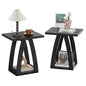 FROMJBEST End Tables Living Room, Side Table, Black End Table Set of 2 | Couch Side Table with Shelf, Modern End Table for Living Room, Bedroom, Nightstands Set of 2 - color: Black, size: 2