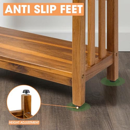 ENKEZI Narrow End Table with Shelf – Slim Side Table, Nightstand for Small Spaces, Bedroom, Living Room, Balcony or Outdoor Use (Minimalist II) - style: Minimalist II
