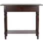 SAFAVIEH Home Collection – Rosemary Dark Cherry Console Table with Drawers & Shelf, Classic Contemporary Storage Console, Turned Leg Design (AMH5705D) - color: Dark Cherry