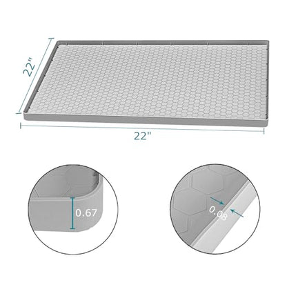Under Sink Mat 22 x 22, Silicone Under Sink Liner for Kitchen Waterproof Bathroom Cabinet Mat, Light Grey - color: Light Grey, size: 22"W x 22"L