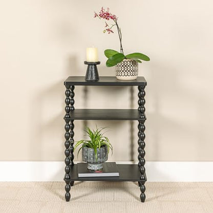 Creative Co-Op Bobbin Leg Rectangle Wood Accent Table, Black - color: Black, size: 20.5"L x 13.5"W x 29.5"H