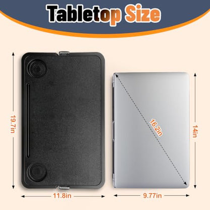 Car Desk for Laptop, Portable Car Table Tray for Front/Rear Passenger Seat, Height Adjustable Laptop Desk for Travel, Work & Eating