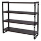 4-Tier Rustic Wood and Metal Industrial Bookshelf (Dark Grey, 4-Tier) - color: Dark Grey, size: 4-Tier