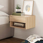 Nathan James Jackson Wall Mounted Floating Bedroom Nightstand with Storage Drawer and Modern Open Shelf Cubby, Light Oak Wood - color: Light Oak, size: 1
