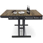 Space Saving Convertible Shelf Table, Multipurpose Converting Kitchen Dining Table to Shelf, Wood and Metal Convertible 2 in 1 Bookshelf to Dining Table