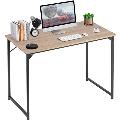 Computer Desk 40 in Length Study Writing Table, Adjustable feet, Modern Furniture for Home Office, Nature - color: Nature, size: 40 inch