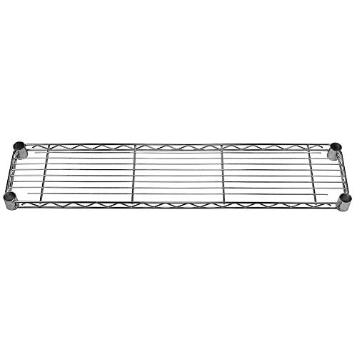 Shelving Inc. 8" d x 36" w Chrome Wire Shelving with 3 Tier Shelves, Weight Capacity 800lbs Per Shelf - size: 8" d x 36" w x 34" h