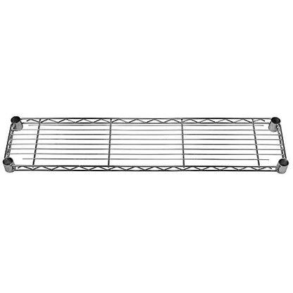 Shelving Inc. 8" d x 36" w Chrome Wire Shelving with 3 Tier Shelves, Weight Capacity 800lbs Per Shelf - size: 8" d x 36" w x 34" h