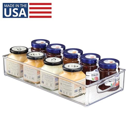 iDesign Stackable Clear Plastic Extra Long Pantry Organizers | Cabinet Storage Bins, For Kitchen - size: 16 x 8 x 3, style: Pack of 1