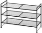 Simple Houseware 3-Tier Stackable Mesh Shoe Rack, Black - color: Black, style: Mesh Panel