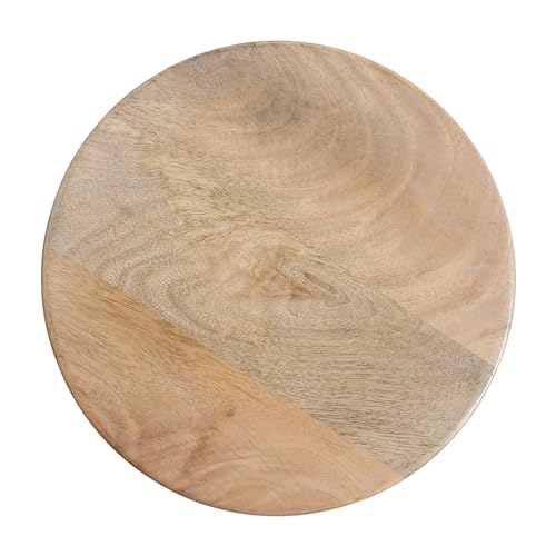 Kate and Laurel Solbrett Transitional Sophisticated Round Drink Table; 10 x 10 x 22; Natural Wood; Sculptural Bedroom Nightstand with Unique Pedestal Table Design for Use as Indoor Plant Stand - color: Natural