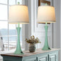 Rinweey Coastal Modern Green Table Lamps Set of 2 for Living Room, 27.5" Tall Bedside Lamp with USB Charging Port,3-Way Dimmable Touch Nightstand Lamp for Bedroom Desk Side Table Office,Green - color: Green(2 Pack)