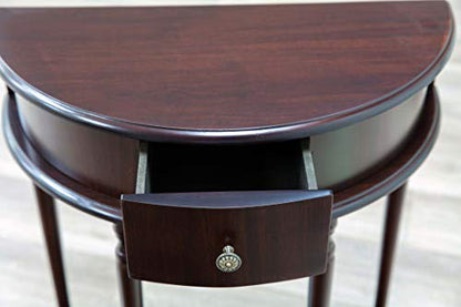 Frenchi Furniture Table, Espresso, 11.6 in x 23.7 in x 28 in