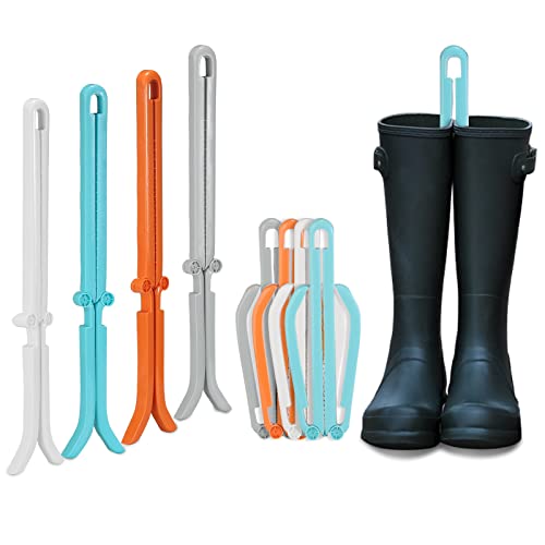 ONEDONE Folding Boot Stands Adjustable Boot Clips for Tall Knee High Shoes - color: Multi-8