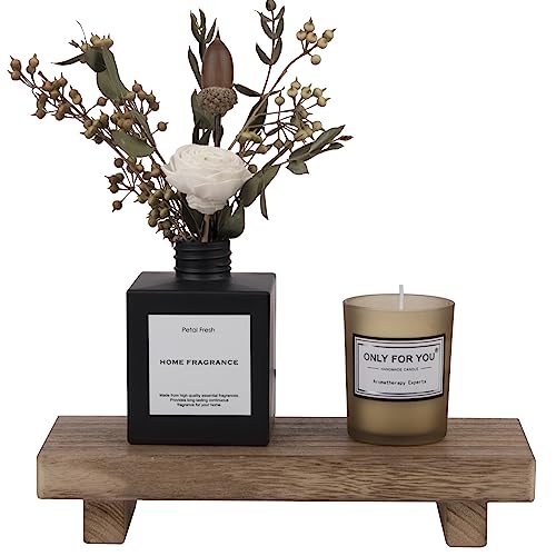 Wood Bathroom Tray Farmhouse Decor Kitchen Soap Holder, 8.7"x3.6" Brown | Waterproof, Lightweight, Easy Clean, Small Wooden Riser Pedestal Stand Accessories for Office Desk, Vanity, Counter, Sink - color: Brown, size: 8.7" x 3.6" x 1.6"