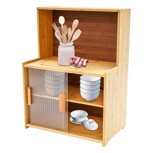Low Cabinet with Sliding Doors, Short Cabinet with Doors Coffee Nook Side Board Storage Cabinets for Kitchen Coffee Shop Tea Room Sliding Door Cabinets (Log Color) - color: Log Color