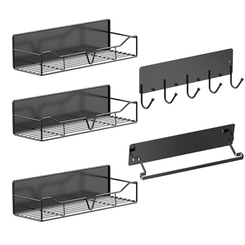 5Pcs Heavy-Duty Magnetic Shelves for Fridge, Washing Machines, Dryers, Metal Doors, and Any Metal Surface