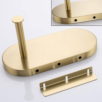 RANDOM Brushed Gold Toilet Paper Holder with Shelf SUS 304 Stainless Steel Bathroom Accessories Tissue Holder Roll Dispenser Storage Wall Mounted.93088BG - color: A-brushed Gold