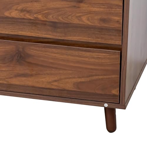 63" W Large Kitchen Hutch Cabinet, Freestanding Pantry Storage Cabinet with Hutch, 4 Doors 4 Drawers & Microwave Shelf, Buffet Sideboard Cupboard for Dining Room Kitchenette, Walnut - color: 05 Walnut