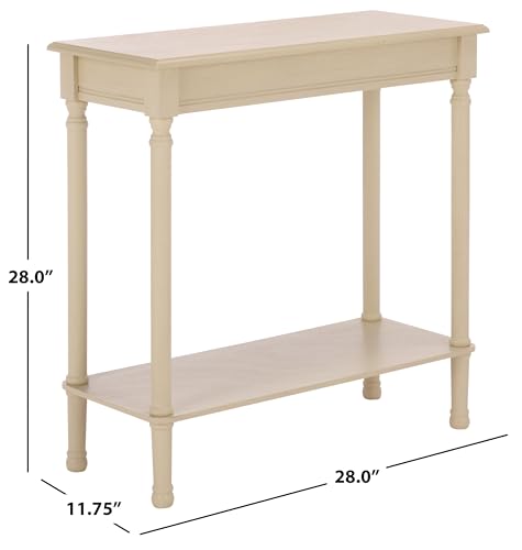 SAFAVIEH Furniture - Tinsley Rectangle Console Table - Sand - Solid Wood - Farmhouse Turned-Leg Design - Ideal for Entryway, Living Room, Hallway, 28" W x 11.75" D x 28" H (CNS5724E) - color: Sand