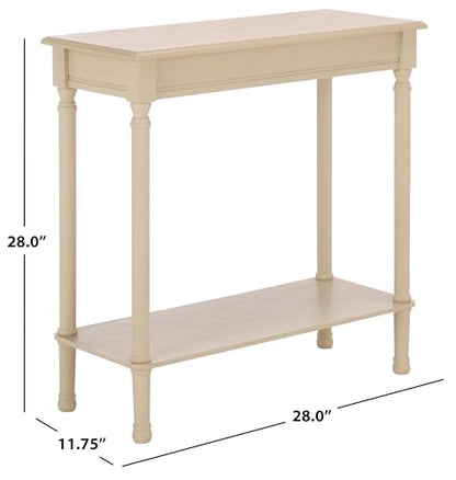 SAFAVIEH Furniture - Tinsley Rectangle Console Table - Sand - Solid Wood - Farmhouse Turned-Leg Design - Ideal for Entryway, Living Room, Hallway, 28" W x 11.75" D x 28" H (CNS5724E) - color: Sand