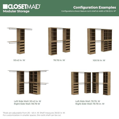 ClosetMaid Modular Storage 12-Shelf Unit with Dividers, Sand - color: Sand