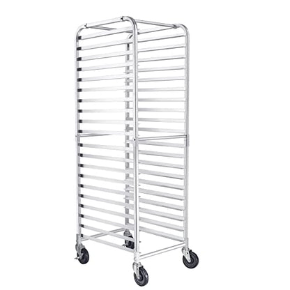 HARDURA 20 Tier Bun Pan Rack, Bakery Rack with Casters, NSF Home Commercial Kitchen, Aluminum Storage Cooling Sheet Pan Rack,20"x26"x69"H - size: 20 tier