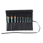 Bird&Fish Makeup Brush Case Travel, makeup brush case roll up,brush holder makeup,Holder Organizer Brushes Pouch Cosmetic Bag for Travel，Rolling Bag Storage Case PU Leather - color: Black