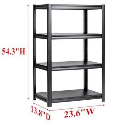 4 Tier Kitchen Storage Shelf, Kitchen Organizers Space Saving All Steel Freestanding Rack, Heavy Duty Metal Shelving Unit, Adjustable Open Shelf for Pantry Organizers and Storage. 54"H×23.6"W×13.8"D - size: 4 Tier 54"H×23.6"W×13.8"D