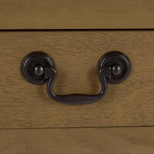 SAFAVIEH Furniture - Athena 3-Drawer Console Table - Desert Brown - Solid Wood - Farmhouse Classic Design - Ideal for Entryway, Living Room, Hallway, 23.5" W x 13" D x 29.5" H (CNS5703F) - color: Desert Brown