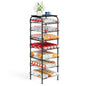 Vrisa Water Bottle Organizer 7 Tier Free Standing Water Bottle Holder Stand with Storage Shelves Beverage Drink Soda Can Rack Dispenser Metal Storage Shelf for Kitchen Pantry Party Office, Black - size: 7-Tier