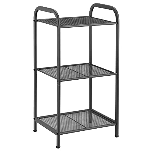 MAX Houser Storage Rack with Shelf,Industrial Style Extendable Plant Stand, Standing Shelf Units for Kitchen, Bathroom, Office,Living Room, Balcony, Kitchen (Charcoal Gray, 3 Tier) - color: Grey, size: 3-Tier