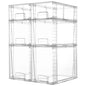 Vtopmart 6 Pack Clear Stackable Storage Drawers,Easy to Assemble Bathroom Organizers and Storage with handles,Plastic Drawers for Kitchen Pantry,Cabinet,Under Sink Organization - style: 2 Large+2 Medium+2 Small