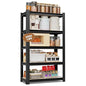 WORKPRO 5-Tier Black Shelving with Board, 24.1”Wx16.2”Dx60”H, 3000LBS Load | Boltless, Adjustable,Waterproof Board, 3000lbs Heavy Duty - color: Black, size: 24-1/10”W x 16-1/5”D x 60”H