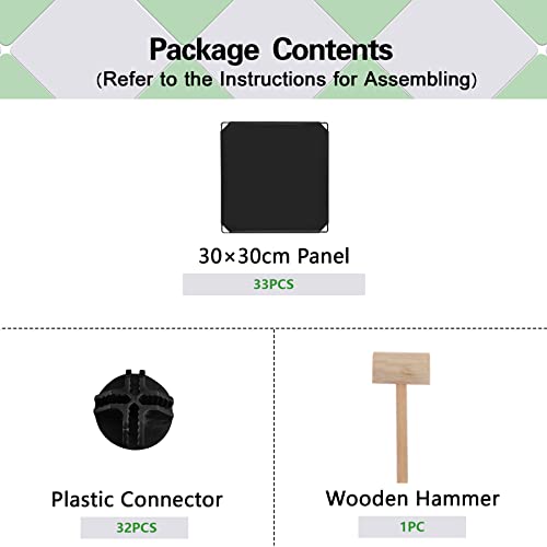 C&AHOME Cube Storage Organizer, 9-Cube Bookcase, Closet Cabinet Black | DIY Stackable Bookshelf, Plastic Modular Shelving Units Ideal for Home, Office, Kids Room, 36.6" L x 12.4" W x 48.4" H - color: Black
