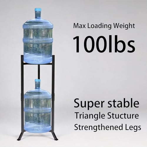 2 Tier Plant Stand Indoor Outdoor, Tall Metal Adjustable Plant Holder for Patio Living Room Balcony Garden, No Wobble Design (No Pots)