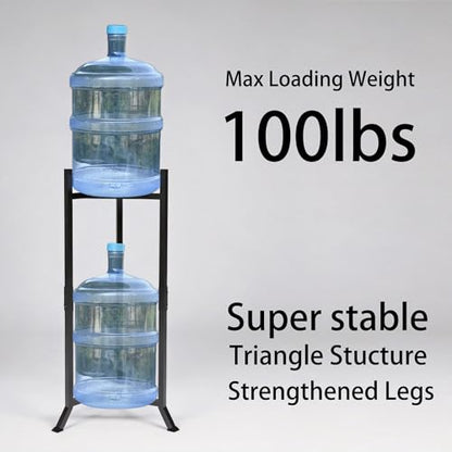 2 Tier Plant Stand Indoor Outdoor, Tall Metal Adjustable Plant Holder for Patio Living Room Balcony Garden, No Wobble Design (No Pots)