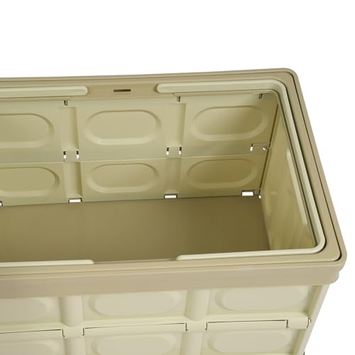 Foldable Rolling Cart, 55L Portable Organizer C-Art with 4 Wheels, 20.5x14.2x11.4in Freestanding Foldable Organizer Rolling Cart with Handles, Practical Top Cover, Grooves (Green) - color: Green