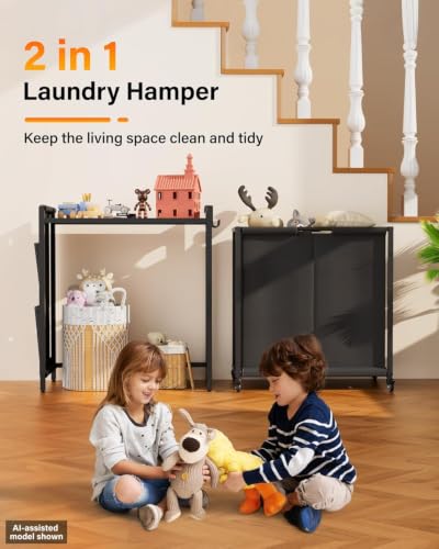 4 Section Rolling Laundry Sorter, Fabric Drawers & Pull-Out Car | Durable, Strudy, Shelf Laundry Hamper, Brake Two Wheels, Bottom Added Panel, Easy to Move, Laundry Room - size: 4 Section with Drawers (206L)