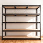 48W Garage Shelving,3250 LBS Heavy Duty Garage Shelves,5-Tier Adjustable Storage Shelves,Easy Assembly Industrial Shelving Unit for Garage,Basement,Warehouse, Pantry (72"*48"*18.9) - size: Black 72"*48"*18.9" 5T