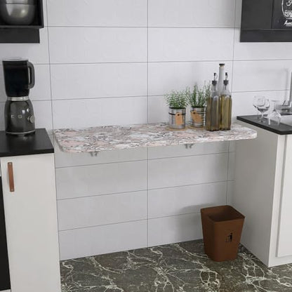 Wall Mounted Folding Table 40"x 16" with Removable Heavy-Duty Brackets Support Up to 200 Pounds Folding Desk for Small Space Home Laundry Room Office Rv Suitable for Solid Wall (Summer Flowers) - color: Summer Flowers