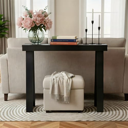 Plank+Beam Classic Console Table, 36 Inch, Black | Non-Toxic Finishes, Versatile Design, Elegant Details, Easy Assembly, Quick Setup, Solid Wood - color: Black, size: 36" Console Table